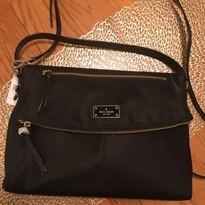 ♠️ Kate Spade ♠️ black nylon Wilson road bag
